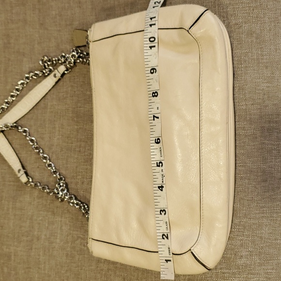 Coach kristin willow  small cream leather womens  shoulder bag with chain straps - Picture 6 of 14
